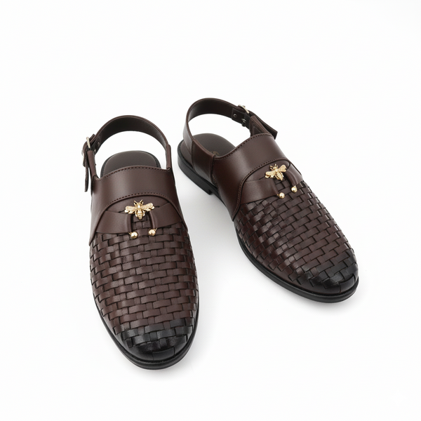 Premium Brown Peshawari Chappal 👞✨| Rubber Sole