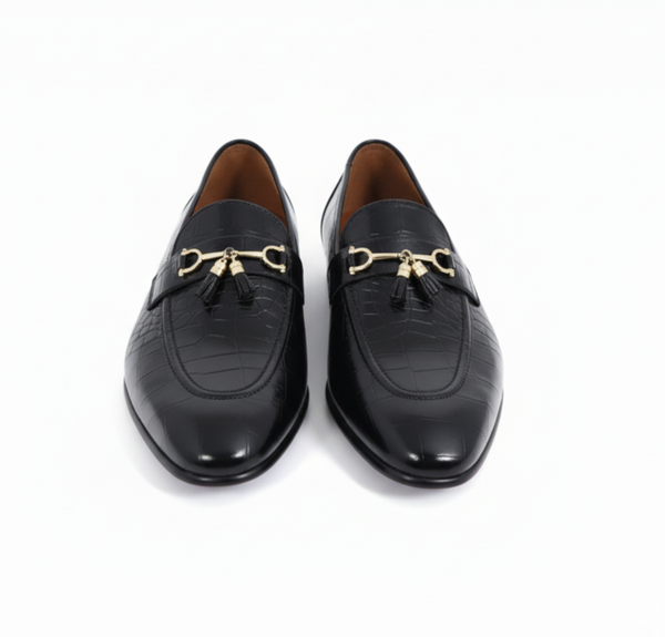 Business Point Trader x HS Shoes Crocodile Loafers with Tassels