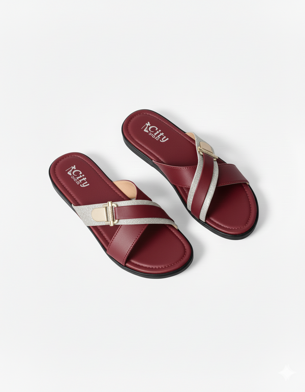 🕺 Multi-Color Leather Cross-Strap Sandals with Gold Buckle - HS Shoes x Business Point Trader Collaboration 🌟