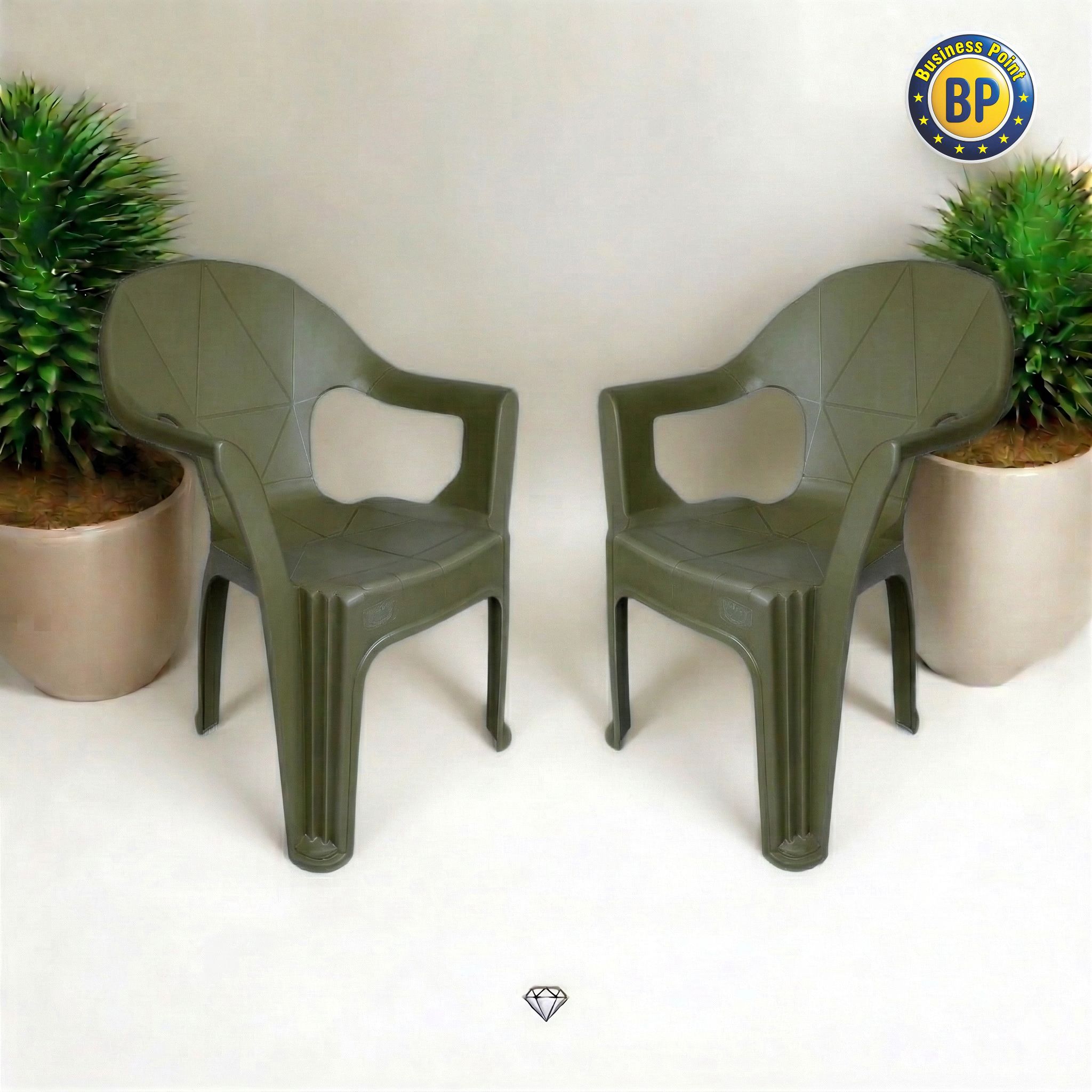 t 730 full plastic diamond chair set royal green, 1 chair
