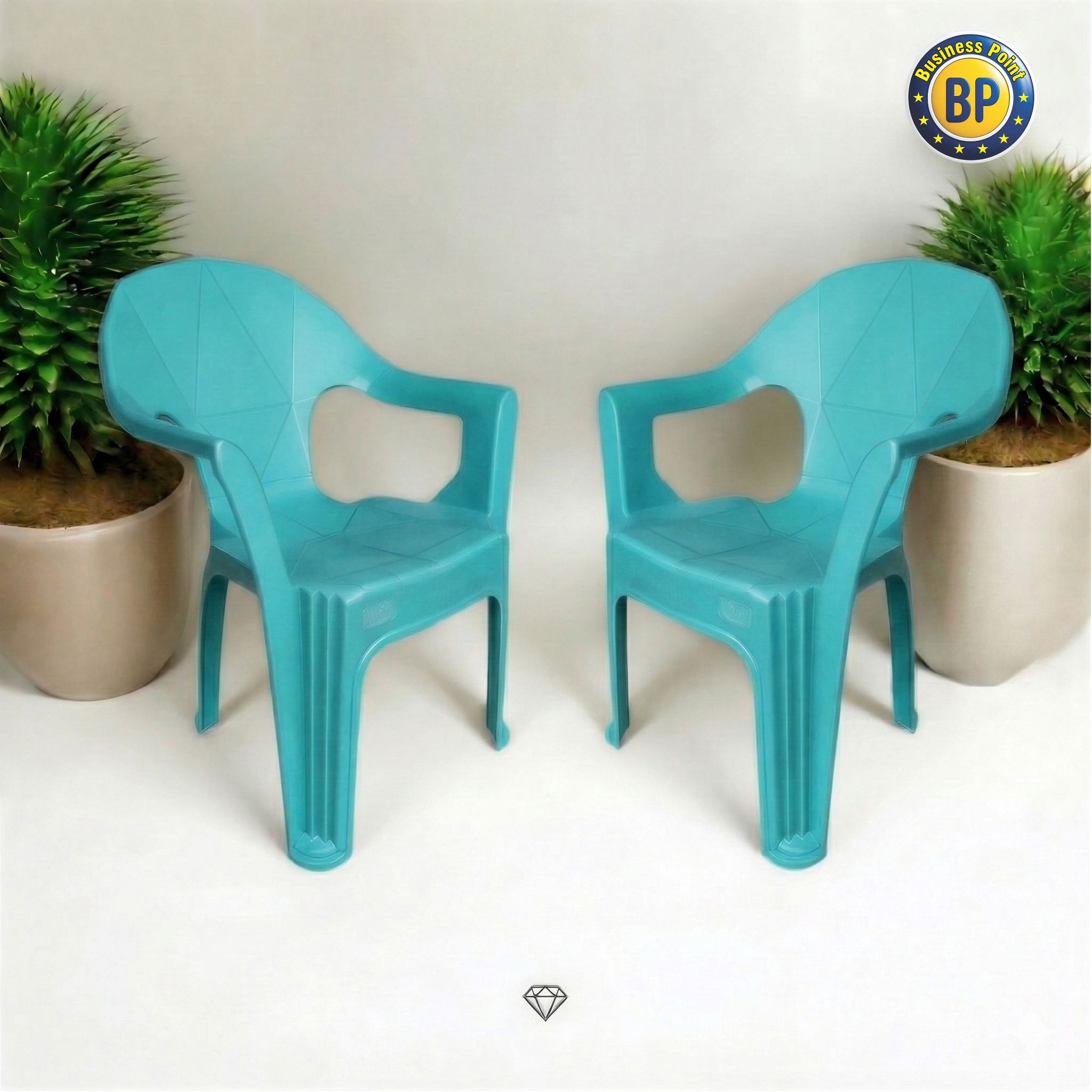 t 730 full plastic diamond chair set royal green, 1 chair